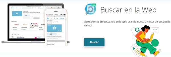 Solo tienes que navegar en el motor de búsqueda de Swagbucks para ganar dinero.